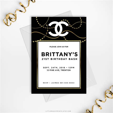 coco chanel invitations